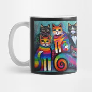 Five Cats Mug